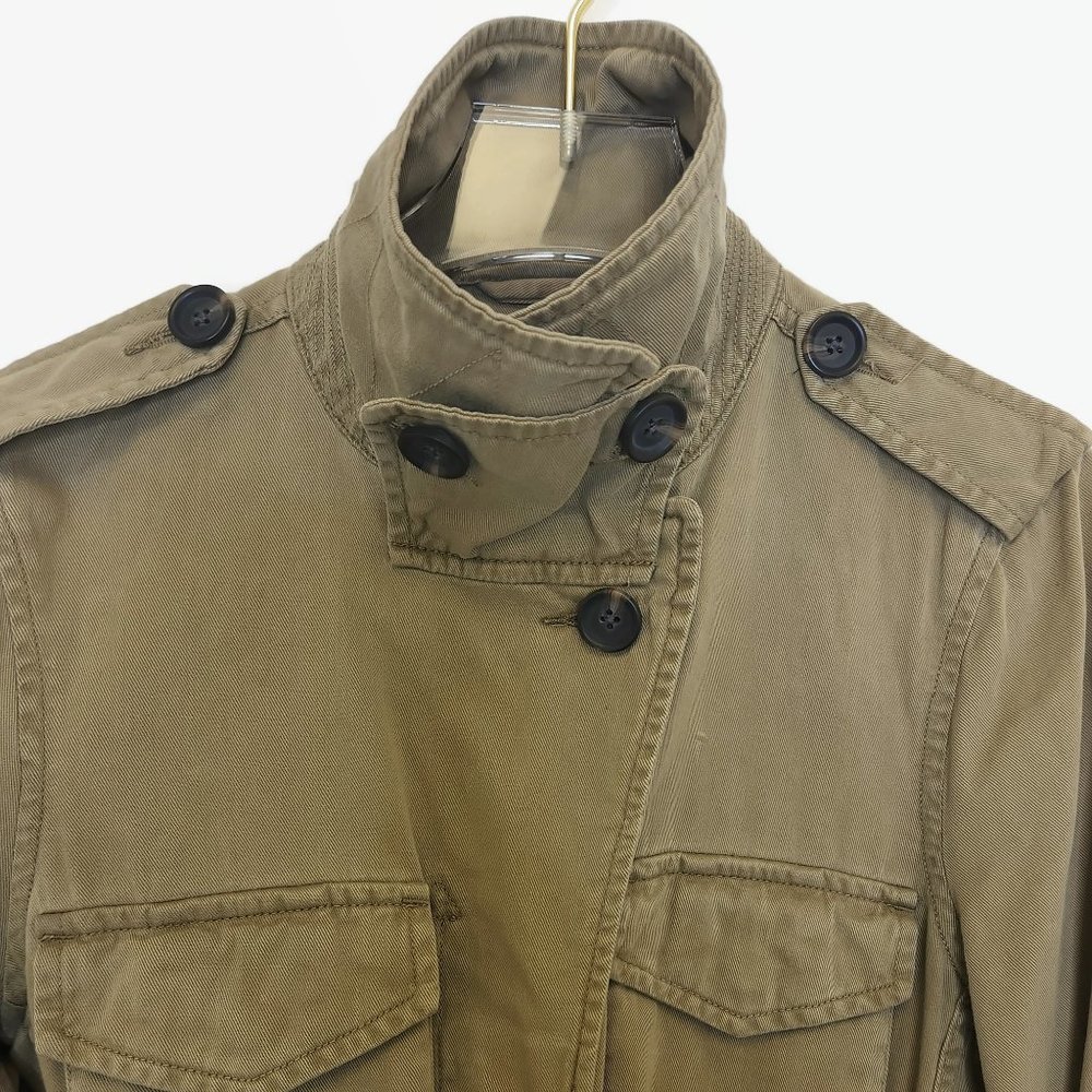 New Haven Supply Chino Jacket XS Tan Twill Cargo Pockets Cinch Waist - Picture 6 of 13